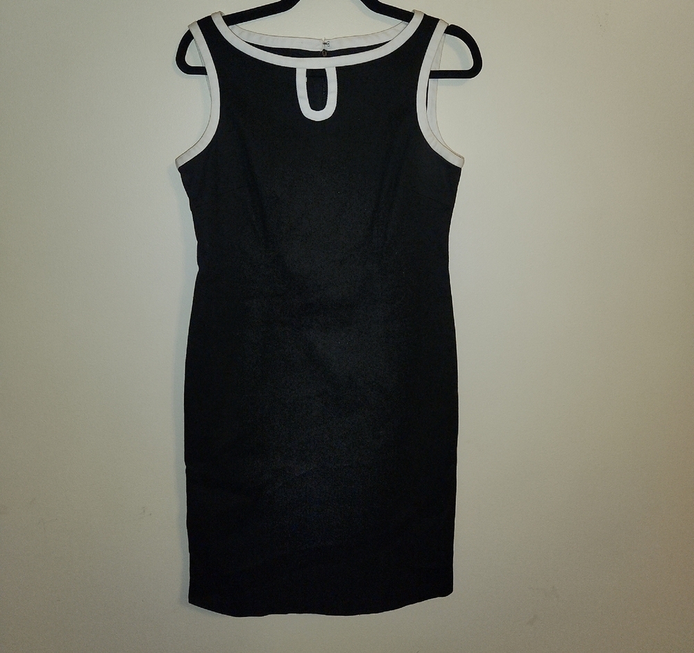 Talbots Petites Black and White Mini Dress